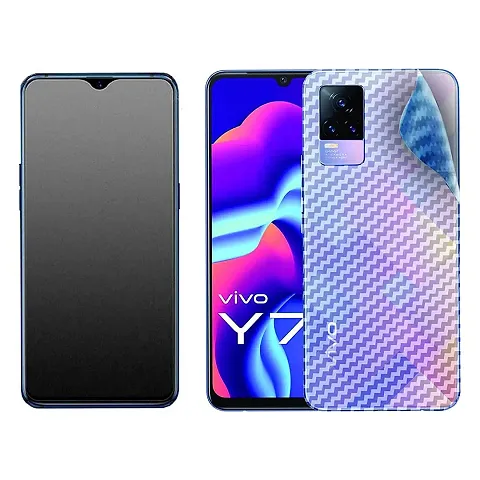 ZARALA [1 Pack Screen Protector Tempered Glass| Matte Finish OG Glass [1 Pack ] Front and Back Full Glue Screen Protector Compatible with (VIVO Y73, 2IN1)