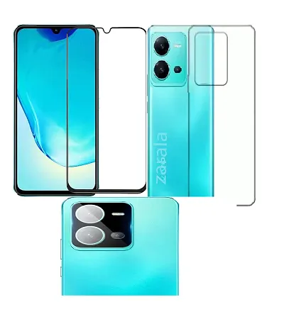 ZARALA Tempered Glass Screen Guard Camera Glass Combo FOR Vivo 25 Camera Glass Screen Guard Tempered Glass Combo 3 in 1