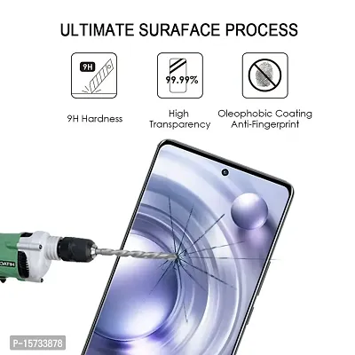 ZARALA Tempered Glass Compatible for Vivo X80 Pro Advanced Border-Less Full Edge to Edge UV Screen Protector and Easy Installation Kit (Transparent)-thumb4