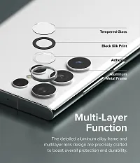 ZARALA S22 Ultra Camera Lens Protector Compatible with Samsung Galaxy S22 Ultra [Psck Of 5] Scratch-Resistant Ultra-Thin Tempered Glass with Aluminum Edge-Silver-thumb2