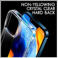 ZARALA Ultra-Hybrid Crystal Clear Compatible for iPhone 12 Back Case Cover | Shockproof Design | Camera Protection Bump | Hard Clear Back | Bumper Case Cover for iPhone 12 Transparent-thumb1
