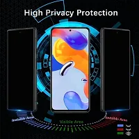 ZARAL Anti-Spy Privacy Tempered Glass Guard Protector for Xiaomi Redmi Note 12 Pro Plus (Black) (Camera Hole) Edge to Edge Full Screen Coverage, Pack of 2-thumb2