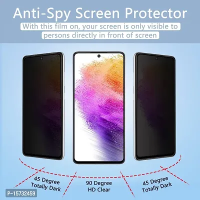 ZARALA [1 +1 Pack Privacy Screen Protector for Samsung Galaxy A73 5G Black Camera Tempered Glass, [9H Hardness] [Anti Scratch] Anti-Spy Protector Film Compatible with Samsung Galaxy A73 5G-thumb4