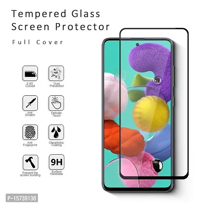 ZARALA Tempered Glass Screen Guard Gorilla Protector for Samsung Galaxy A51 (Transparent)-thumb3