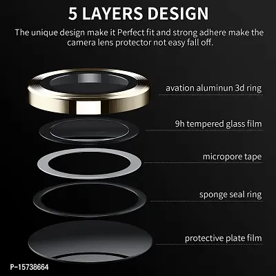 ZARALA for Samsung Galaxy Z Fold 4 Camera Lens Protector Case Cover, Anti Scratch HD Tempered Metal Glass Camera Screen Protector Shockproof Film for Galaxy Z Fold 4 5G 2022 Accessories,Gold-thumb4