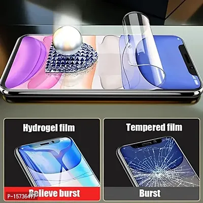 ZARALA [1 pise High Sensitivity Hydrogel Screen Protector Transparent Soft TPU Protective Film [Fingerprint Unlock Compatible for iPhone 13 Pro Max Transparent-thumb2