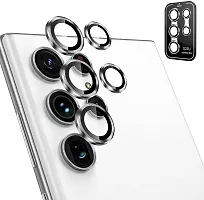 ZARALA S22 Ultra Camera Lens Protector Compatible with Samsung Galaxy S22 Ultra [Psck Of 5] Scratch-Resistant Ultra-Thin Tempered Glass with Aluminum Edge-Silver-thumb1