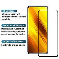 ZARALA poco x3 Tempered Glass Screen Protector - Curved (SR90 Scratch-Proof/Shatterproof) Full Lens  Sensor Coverage Screen Guard (Includes Easy-on applicator) poco x3-thumb2