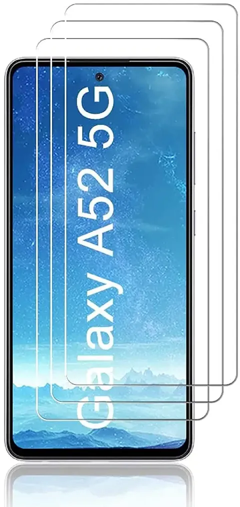 ZARALA for Samsung Galaxy A52 5G Glass Screen Protector (3-Pack), Not Full Coverage, Tempered Glass HD Clear Ballistic Glass Screen Protector for Galaxy A52 5G Glass Film