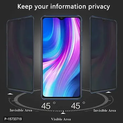 ZARALA Anti Spy Screen Protector for REDMI 9 ACTIVE - PRIVACY Filter 3D GLASS Edition Genuine Tempered Glass Full Screen Protector Guard Cover Compatible-thumb3