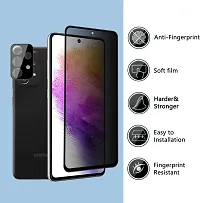 ZARALA [1 +1 Pack Privacy Screen Protector for Samsung Galaxy A73 5G Black Camera Tempered Glass, [9H Hardness] [Anti Scratch] Anti-Spy Protector Film Compatible with Samsung Galaxy A73 5G-thumb1