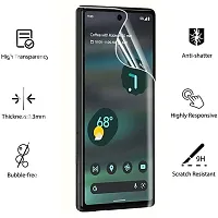 ZARALA High Sensitivity Hydrogel Screen Protector Compatible with Google Pixel 6 Pro 5G Transparent Soft TPU Protective Film [Fingerprint Unlock Compatible] [Clear HD] (NOT Tempered Glass)-thumb1