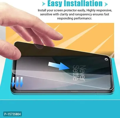 ZARALA Privacy Tempered Glass for REALME 8I Full Coverage 9H Hardness Anit-Explosion Front Private Glass - Black-thumb5