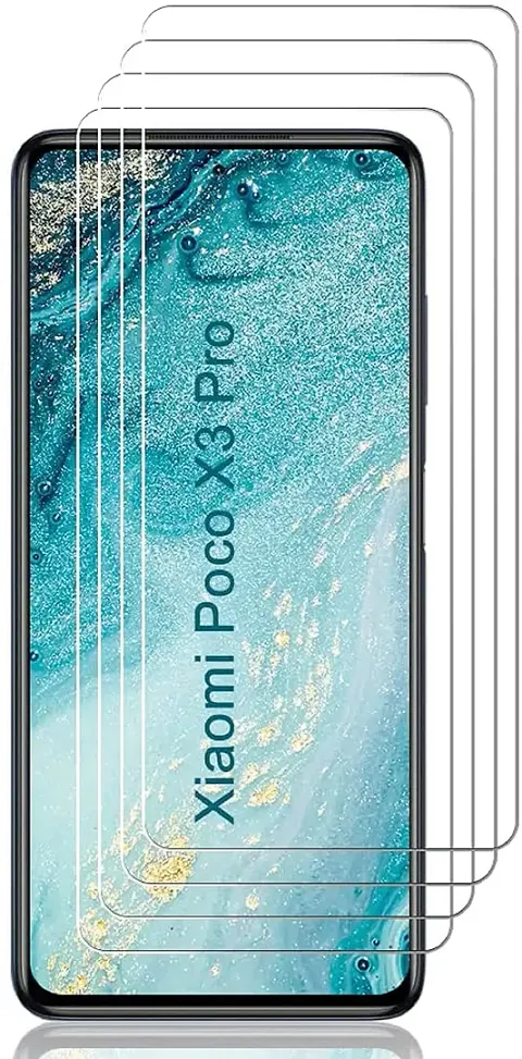ZARALA Compatible for Xiaomi Poco X3 Pro Glass Screen Protector (4-Pack), Not Full Coverage, Tempered Glass HD Clear Ballistic Glass Screen Protector for Xiaomi Poco X3 Pro Glass Film