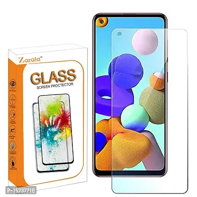 ZARALA samsung galaxy a21 full edge-to-edge coverage .3 mmtempered glass screen protector for SAMSUNG GALAXY A21 edge to edge full screen coverage transparent-thumb0