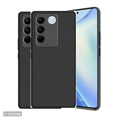 ZARALA Super Frosted Shield Pro Silicone Soft Back Mobile Case for Vivo V27 PRO 5G Dotted Slim-Fit Design TPU Shockproof Cover (Vivo V27 PRO 5G)