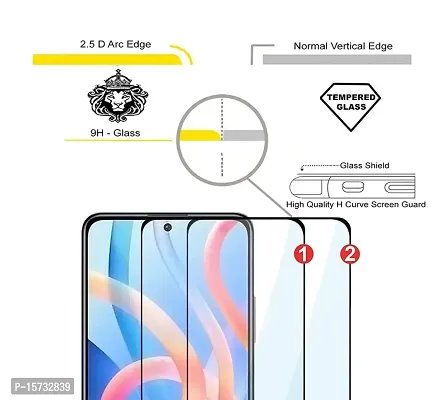 ZARALA Redmi Note 12 5G Tempered Glass (Pack Of 2) | Screen Protector Full HD Quality Edge to Edge Coverage for Xiaomi Redmi Note 12 5G - Black (Pack Of 2)-thumb3