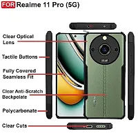 Realme 11 Pro, Hard PC + TPU Ultra-Thin Hybrid Solid Hard Pc Case Shock Absorption Back Transparent Clear Bumper Cover for Realme 11 Pro 5G-thumb3