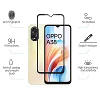 ZARALA Tempered Glass for Oppo A38 Bubble-Free, HD Clear, Anti-Scratch with Edge to Edge Full Screen Coverage Screen Guard  Easy Installation (Pack of 1)-thumb2