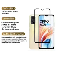 ZARALA Tempered Glass for Oppo A38 Bubble-Free, HD Clear, Anti-Scratch with Edge to Edge Full Screen Coverage Screen Guard  Easy Installation (Pack of 1)-thumb3