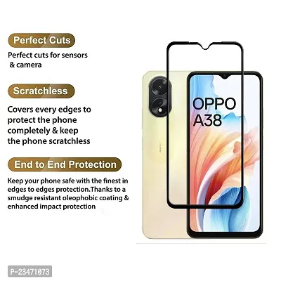 ZARALA Tempered Glass for Oppo A38 Bubble-Free, HD Clear, Anti-Scratch with Edge to Edge Full Screen Coverage Screen Guard  Easy Installation (Pack of 1)-thumb4