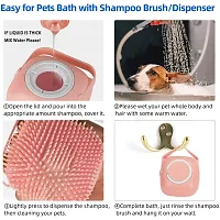 CUVLY Dog Bath Brush Body Scrubber Shampoo Dispenser Remover For Shower Bathing and Soft Silicone Brushes For Pet Puppy Dogs Cat Rabbit Horse (Multicolor 1 pcs) (Shampoo Dispenser)-thumb4