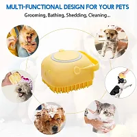 CUVLY Dog Bath Brush Body Scrubber Shampoo Dispenser Remover For Shower Bathing and Soft Silicone Brushes For Pet Puppy Dogs Cat Rabbit Horse (Multicolor 1 pcs) (Shampoo Dispenser)-thumb3