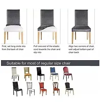 Attractive Slipcovers Elastic Printed Stretchable Dining Chair Covers SET OF 4 chair cover (Stretchable ,Removable, Washable)-thumb3