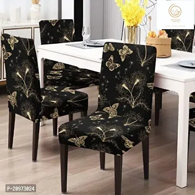 Attractive Slipcovers Elastic Printed Stretchable Dining Chair Covers SET OF 4 chair cover (Stretchable ,Removable, Washable)