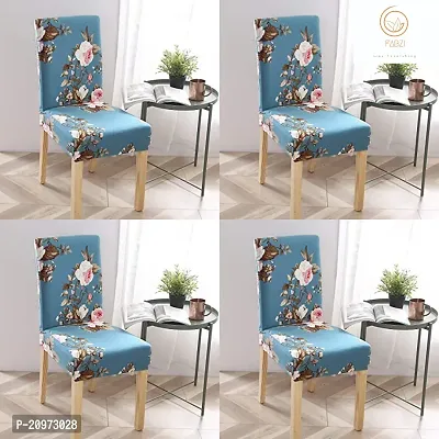 Attractive Slipcovers Elastic Printed Stretchable Dining Chair Covers SET OF 4 chair cover (Stretchable ,Removable, Washable)