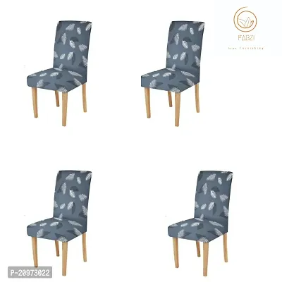 Attractive Slipcovers Elastic Printed Stretchable Dining Chair Covers SET OF 4 chair cover (Stretchable ,Removable, Washable)