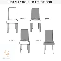 Attractive Slipcovers Elastic Printed Stretchable Dining Chair Covers SET OF 4 chair cover (Stretchable ,Removable, Washable)-thumb3