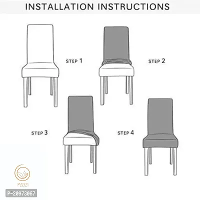 Attractive Slipcovers Elastic Printed Stretchable Dining Chair Covers SET OF 4 chair cover (Stretchable ,Removable, Washable)-thumb4