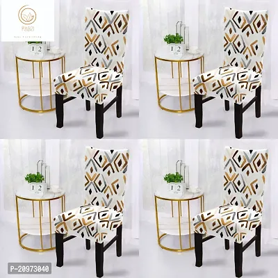 Attractive Slipcovers Elastic Printed Stretchable Dining Chair Covers SET OF 4 chair cover (Stretchable ,Removable, Washable)