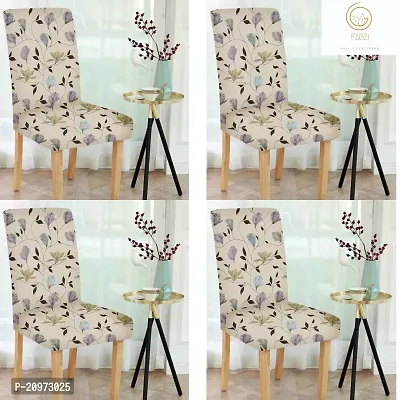 Attractive Slipcovers Elastic Printed Stretchable Dining Chair Covers SET OF 4 chair cover (Stretchable ,Removable, Washable)