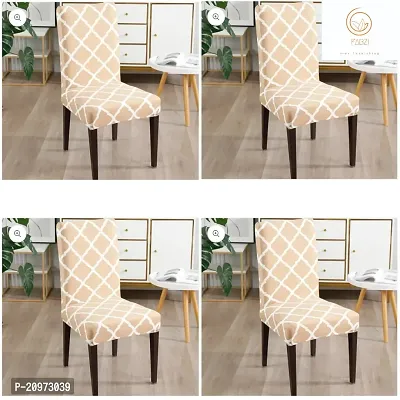 Attractive Slipcovers Elastic Printed Stretchable Dining Chair Covers SET OF 4 chair cover (Stretchable ,Removable, Washable)-thumb0