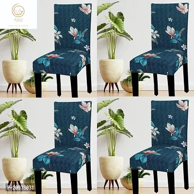 Attractive Slipcovers Elastic Printed Stretchable Dining Chair Covers SET OF 4 chair cover (Stretchable ,Removable, Washable)-thumb0