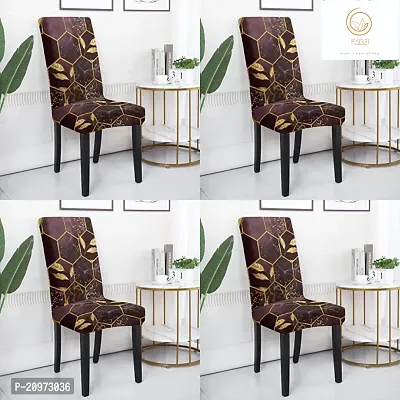 Attractive Slipcovers Elastic Printed Stretchable Dining Chair Covers SET OF 4 chair cover (Stretchable ,Removable, Washable)