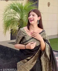 Womens Kanjivaram Soft Lichi Silk Saree With Blouse Piece-thumb3