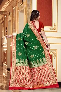 Beautiful Jute Silk  Saree With Blouse Piece For Women-thumb1
