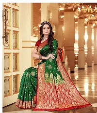 Beautiful Jute Silk  Saree With Blouse Piece For Women-thumb3