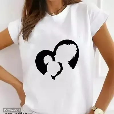 Elegant White Cotton Tshirt For Women