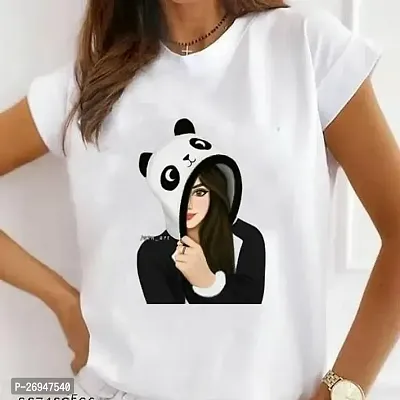 Elegant White Cotton Tshirt For Women