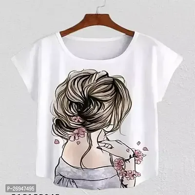 Elegant White Cotton Tshirt For Women