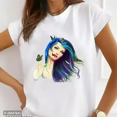 Elegant White Cotton Tshirt For Women