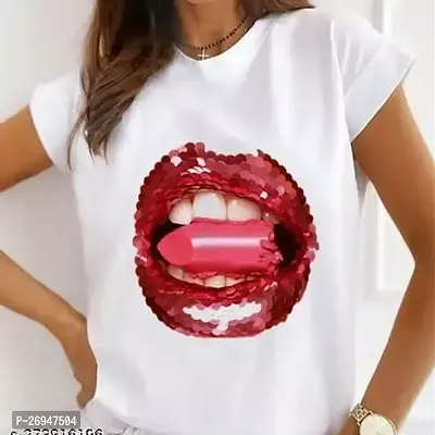 Elegant White Cotton Tshirt For Women