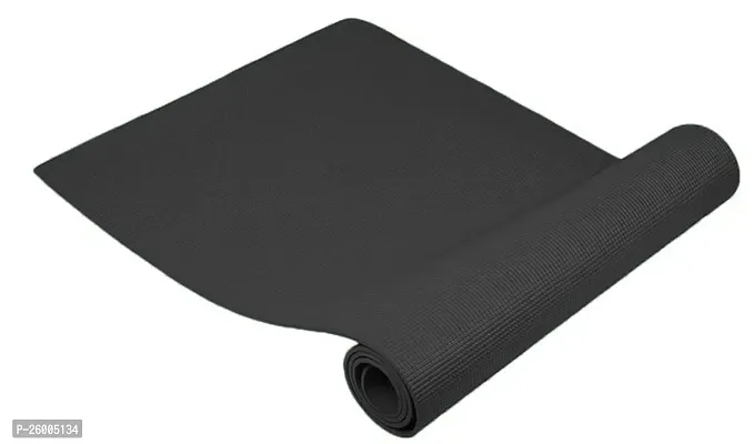 YOGFIT 4mm Eco Friendly Yoga Mat Enhanced Balance Comfort workout mat exercise mat gym mats decathlon (Black)-thumb0