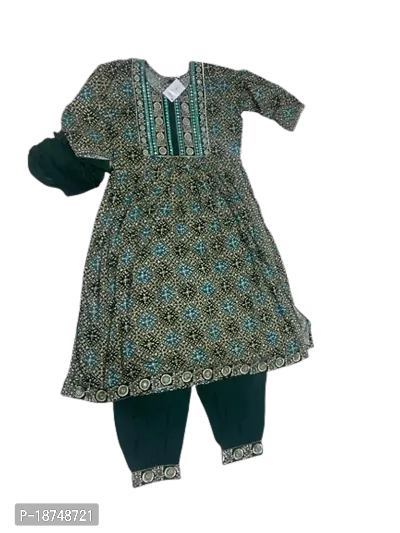 Beautyful  Printed Chanderi Silk Kurta Pant With Dupatta-thumb0