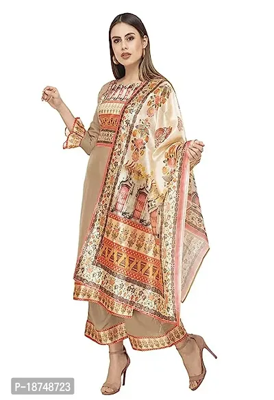 Beautyful  Printed Chanderi Silk Kurta Pant With Dupatta