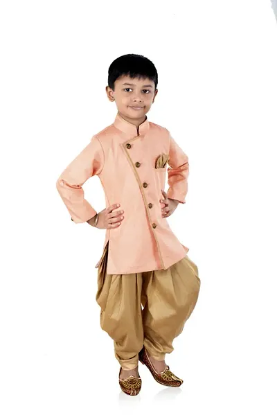 Boy's Cotton Kurta Dhoti Set